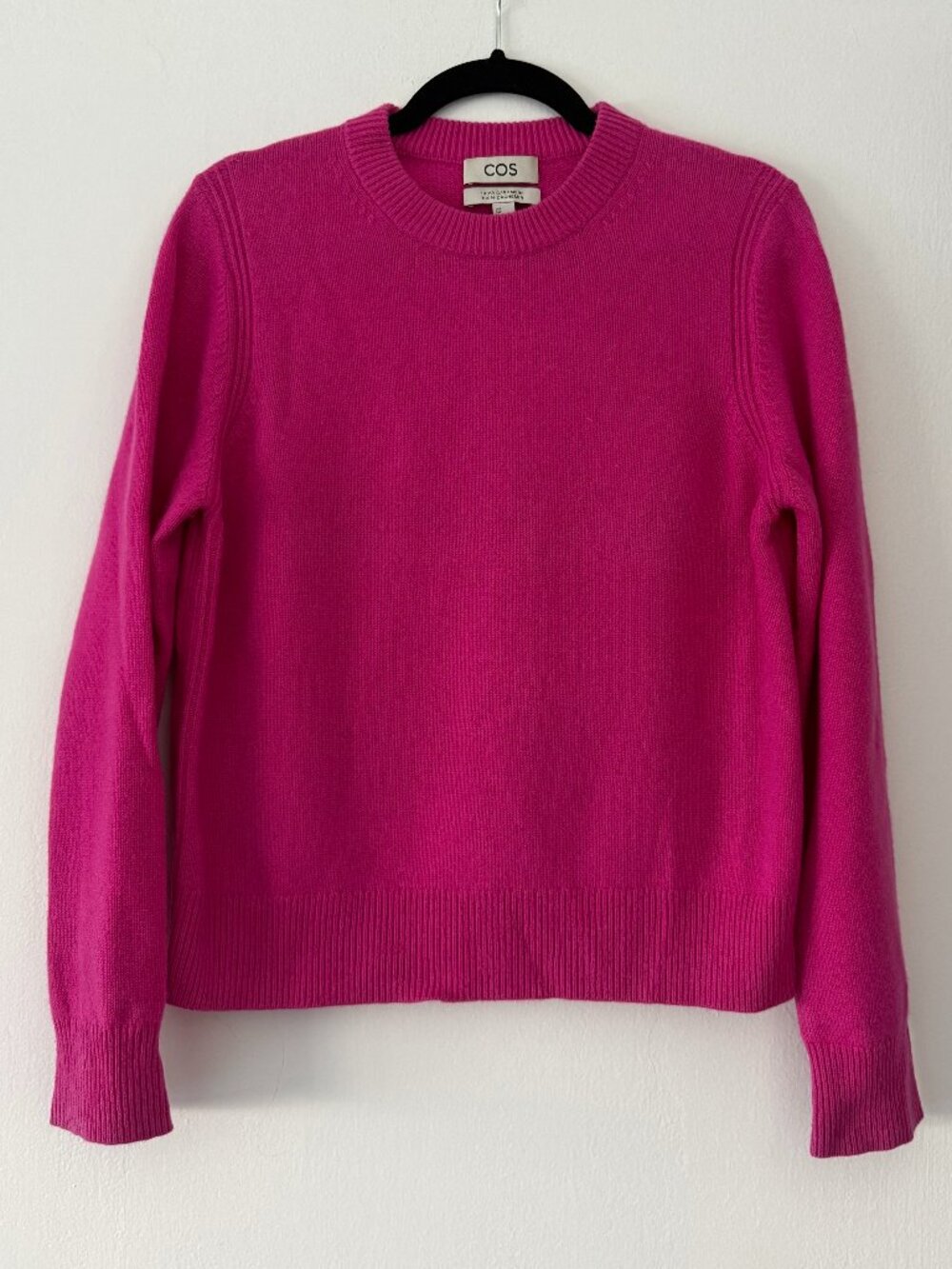 100% Cashmere COS crewneck sweater - pink, size S (orig $279)
